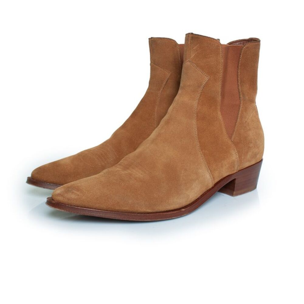 Celine Camarque western Chelsea boots cognac